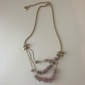 Betsy Johnson Crystal Flower Bead Necklace